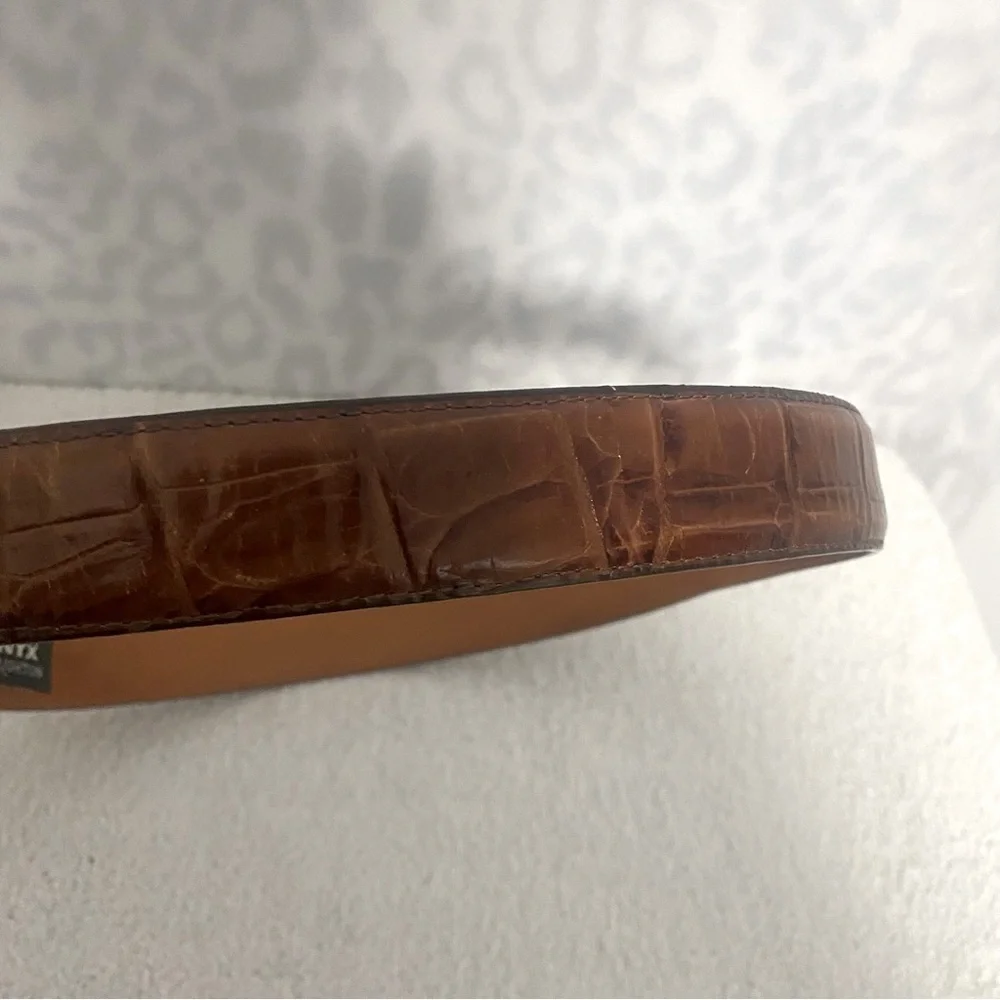 Vintage Genuine Leather ONYX by BRIGHTON Brown Unisex Belt Size 38 Large USA